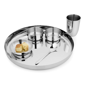 Ensemble d'assiettes à dîner en acier inoxydable pour lave-vaisselle vaisselle en gros assiettes plats assiettes de service alimentaires - Product Image 6