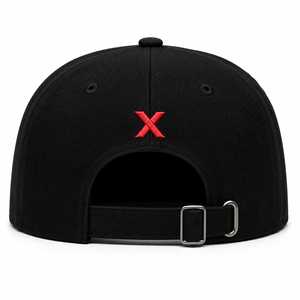 Casquette noire brodée à visière plate, style baseball, logo personnalisé, mode hip-hop, sport, broderie 3D, unisexe - Product Image 2