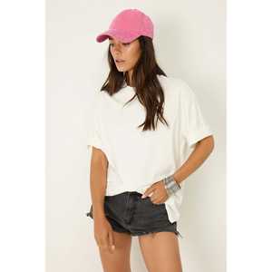 T-shirt décontracté à manches longues, col rond, coupe classique, 100% coton - Product Image 2