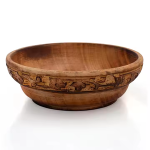 Cuenco de madera para hoteles, restaurantes, cuenco redondo de madera para ensalada, comida, fruta, artesanía creciente - Product Image 3