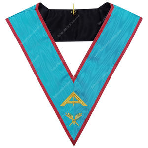 MASONIC REGALIA BLUE LODGE ASSR TESORERO OFICIAL COLLAR FREEMASON COLLAR BORDADO - Product Image 3