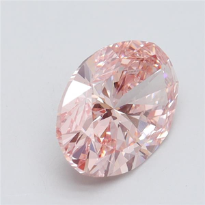 เพชรรูปทรงแฟนซีสีชมพูสดใสจาก Pink Lab รูปทรงวงรี  ประเภทเพชรหลวม - Product Image 4