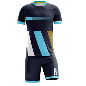 Men's Sports Plain Polyester Breathable Football Jersey Short Sleeve Quick Dry <b>Soccer</b> Uniform Set - Product Image 4