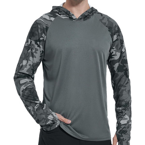 Chemises de pêche personnalisées imprimées pour hommes avec capuche manches longues tissu respirant conception OEM pour les vêtements d'équipe et les événements en plein air - Product Image 1