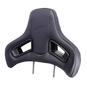 Appuie-tête universel en cuir noir - Product Image 1