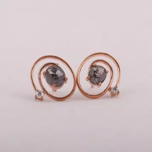 Elegant VVS CVD Diamond Rose Gold <b>Earrings</b> for Women Fashion Fine Jewellery for Wedding <b>Earrings</b> Wholesale Stud <b>Earring</b> - Product Image 1