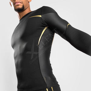 New Design Quick Dry Long MMA Rash Guard Compression <b>Swim</b> <b>Shirt</b> for Men Hot Sale Custom Print MMA Fight Wear - Product Image 4