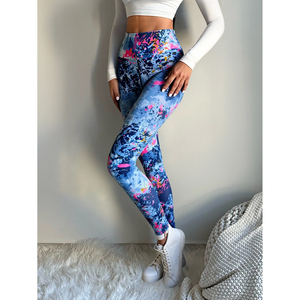 กางเกงโยคะสีเหลืองของผู้หญิงเอวสูงเลกกิ้งผ้ายืดผ้าสแปนเด็กซ์ผ้าไนลอนสีพื้น - Product Image 6