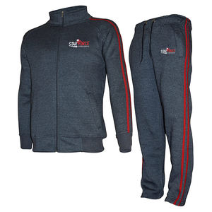Conjuntos de chándales de 2 piezas para hombre, chaqueta y pantalones informales con cremallera completa para correr, chándal deportivo a cuadros con cintura ajustable - Product Image 1