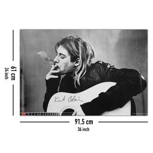 Modern Style Nirvana <b>Poster</b> Kurt Cobain Smoking and Guitar Made of Paper for Wall Usage - Product Image 5