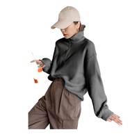 Pull en cachemire 100% pour femmes, col roulé zippé, robe longue pour femmes, vêtements en gros pour femmes, fabriqué en Inde