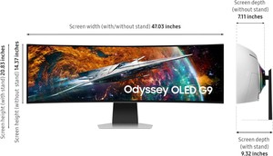 Monitor curvo para juegos QD-OLED especial de 49 pulgadas Odssey OLED G9 LS49DG910SNXZA 144Hz - Product Image 3