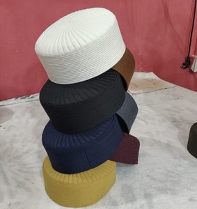 Export Quality Bukhari Tupi Customized Embroidered Muslim Prayer Cap Blue <b>Black</b> <b>White</b> <b>Hat</b> for Four Seasons in Bangladesh. - Product Image 3