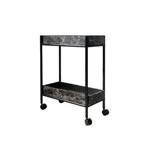 Carrito rodante de tubería de hierro duradero, Panel laminado, diseño desmontable, estante de servicio multiuso - Product Image 1