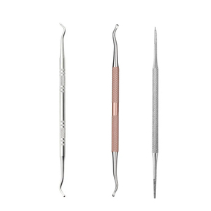 Outils de podologie en acier inoxydable de qualité chirurgicale Ensemble de limes et curettes pour le traitement des ongles incarnés double face Source d'alimentation manuelle - Product Image 1