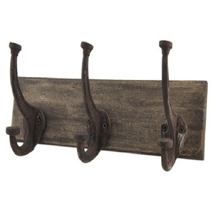 Elegantes ganchos de pared de metal con base de madera, perfectos para el baño del hogar, la cocina y elegantes perchas - Product Image 6