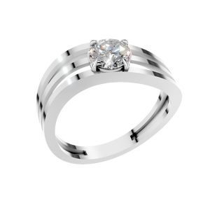 Bague de mariage romantique en or massif 14 carats certifiée IGI, sertie de moissanite VVS D, pour homme et femme, fiançailles, anniversaire et cadeau - Product Image 1