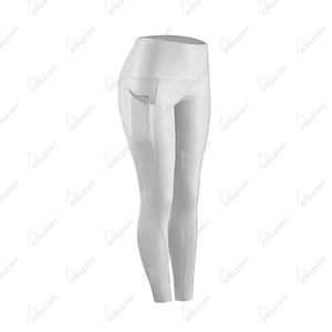 Pantalones de entrenamiento elásticos transpirables de cintura alta con estampado personalizado para mujer OEM proveedor de etiqueta privada-Leggings de yoga - Product Image 4
