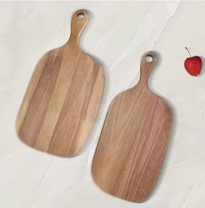 Tabla de cortar de bambú con asa, tabla de picar de madera, bandeja para servir charcutería - Product Image 3
