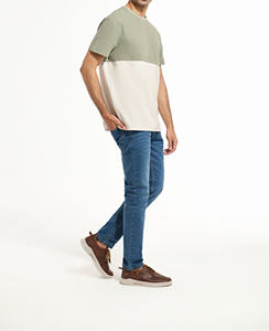 Baja Tasa de gran tamaño cuello redondo dos colores Sublimación diseño pullover media manga logotipo personalizado hombres camiseta - Product Image 3