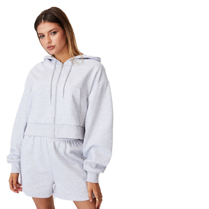 เสื้อฮู้ดดี้แบบมีซับใน สไตล์สโตนวอช ทรงหลวม แขนยาว สีพื้น ผ้าคอตตอน ระบายอากาศได้ดี สวมใส่สบาย เหมาะสำหรับสตรีทแวร์ - Product Image 4