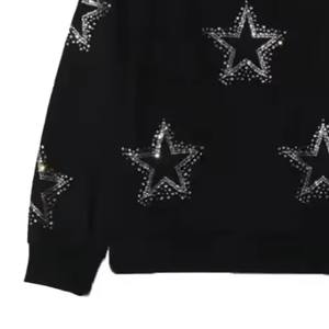 Respirant 100% Coton Hommes Strass Hoodies Entièrement Personnalisé Haute Qualité Polaire Personnalisable Pas Cher Prix - Product Image 2