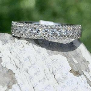 แหวนเพชรโมอิสทรงกลม1.50วงสำหรับผู้หญิงของขวัญวันครบรอบและวันเกิดสำหรับผู้หญิง - Product Image 1