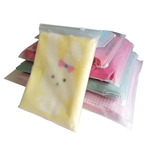 Eco-Friendly Disposable Waterproof Plastic Zipper OPP Bag Hot Stamping Custom Logo Printing Resealable for Clothes Apparel Socks - Product Image 1