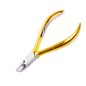 Pince à cuticules à ressort unique pince à cuticules demi-or pince à cuticules en métal acier pince à cuticules coupe-ongles - Product Image 3