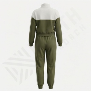 Conjunto Deportivo de Dos Piezas para Mujer, Invierno 2026, Sólido, de Alta Calidad, Personalizado, para Fitness y Jogging, Conjunto de Sudadera Corta y Pantalones Deportivos Transpirables de Lona - Product Image 2