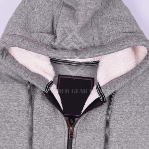 Sweat-shirts à capuche zippés décontractés d'hiver, design personnalisé, en polaire respirante de haute qualité et écologique pour hommes, avec couleurs sur mesure - Product Image 2