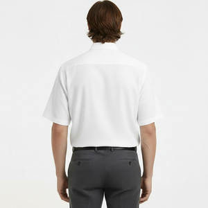 Customized Men's Solid Bamboo <b>Dress</b> <b>Shirt</b> Relaxed Fit <b>Short</b> <b>Sleeve</b> Eco-Friendly Formal - Product Image 3