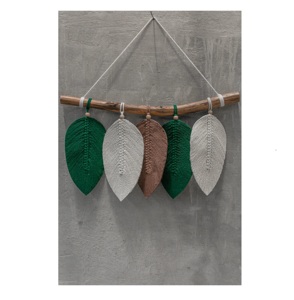 Tenture murale en macramé faite à la main Art mural bohème tissé créatif parfait pour la chambre et le salon décor à la maison - Product Image 5