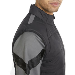 Chaleco acolchado de alta calidad para hombre, Color negro, cierre de cremallera, cuello levantado, relleno de algodón, cálido, para invierno, chaleco hinchado para exteriores - Product Image 3