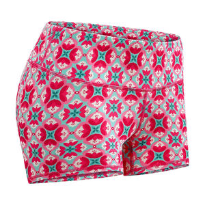 Pantalones cortos deportivos de cintura alta para mujer de primera calidad transpirables y personalizables con patrón de Yoga de último estilo de buena venta - Product Image 1