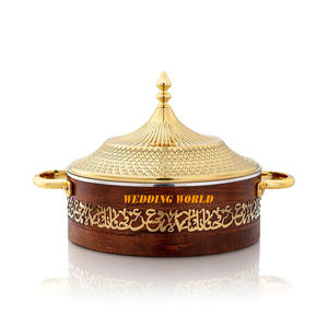 Réchauffeur d'aliments en métal taille personnalisée Casserole de créateur faite à la main Réchauffeur d'aliments en métal de luxe fini personnalisé - Product Image 6