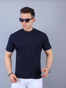 เสื้อยืดกีฬาผ้าฝ้าย100% สไตล์ยุโรปอเมริกันสำหรับผู้ชายแห้งเร็วระบายอากาศกระชับกระชับกระชับพอดีตัวสำหรับวิ่งแบบลำลอง - Product Image 6