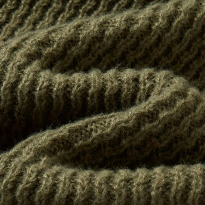 Pull en maille à épaules tombantes et manches longues, pull unisexe asymétrique de couleur unie, col classique pour tenue décontractée 2026 - Product Image 5