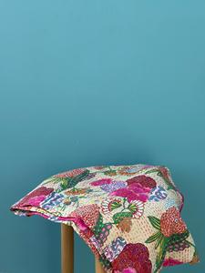 New Print Kantha Quilt Handmade <b>Bedcover</b> Quilted Bedspread Throw Cotton Blanket Gudari Kantha Work Size Queen for Sale - Product Image 2