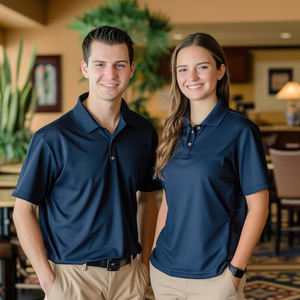 Amriss Unisex para camisa Polo Ajuste personalizado Elegante Algodón de rizo sólido Durable Ropa cómoda Ropa DE FÁBRICA DE Bangladesh a granel para - Product Image 3