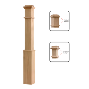 EFS durable 55 ''érable dur solide Newel pyramide interchangeable et casquettes plates pour accessoire de meubles d'escalier - Product Image 3