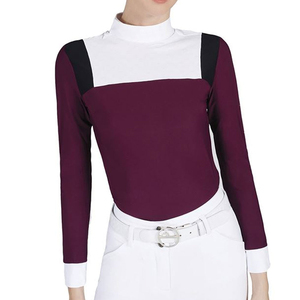 20225 nouveau Design femmes sport corps costume en gros femmes cavalier montrer chemises équitation couche de Base à manches longues en plein air - Product Image 4