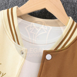 Buen proveedor, haga su propio gráfico más nuevo, detalle de parches, ribete a rayas sin camiseta, ropa exterior, chaquetas universitarias de béisbol universitario - Product Image 3