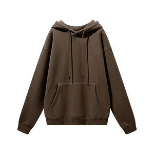 Sudadera con capucha térmica de mezcla de algodón de rizo francés para hombre Sudadera con logotipo bordado cómodo Sudadera con capucha de invierno de talla grande - Product Image 6