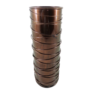 Jardinière ronde décorative extérieure en métal Revêtement en poudre bronze TPR Pots de jardin pour la décoration de noël faite à la main - Product Image 1