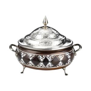 Gloriosos juegos de cazuelas redondas de madera y acero inoxidable para cocina y equipos comerciales para fiestas de bodas - Product Image 5