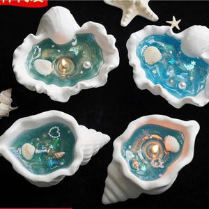 Vela de Concha Marina Hecha con Conchas Reales Agrega Encanto Marino a los Interiores y la Vela de Concha Marina Mejora el Ambiente - Product Image 3