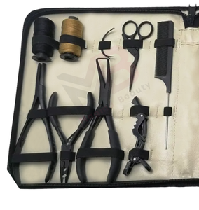 Kit d'outils professionnels pour extensions de cheveux en métal, micro-liens, extensions de cheveux pour usage commercial, couleur unie unique, design personnalisé - Product Image 4