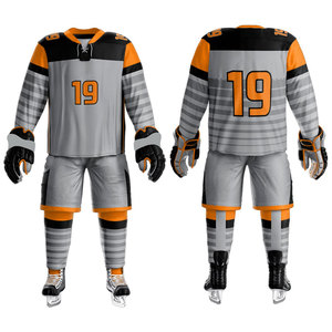 Uniforme de hockey sobre hielo de moda de buena calidad, novedad, mejor diseño, conjunto de poliéster con nombre de equipo personalizado para adultos - Product Image 4