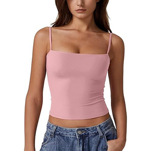 Femmes débardeur mode débardeurs femme femmes hauts été Offre Spéciale couleur Pure débardeurs vêtements - Product Image 1